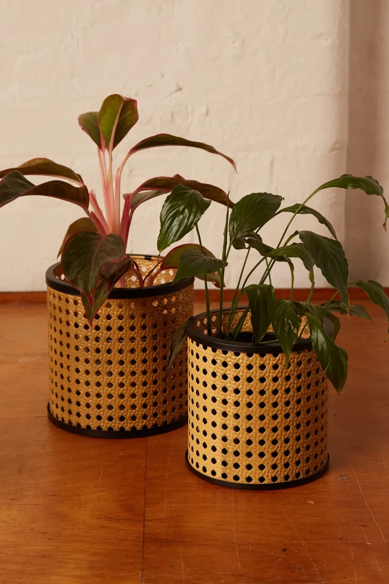 2 piece woven cane planters set scaled