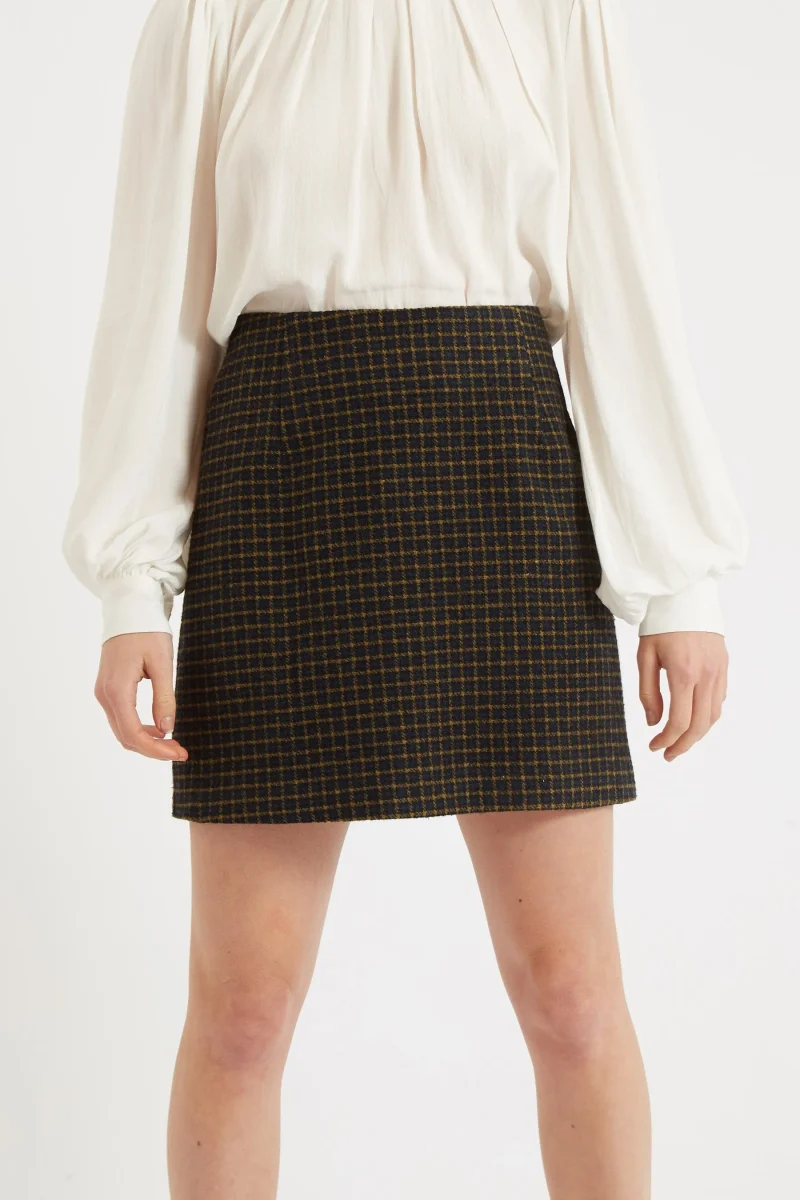 aubin warwick mini check skirt scaled