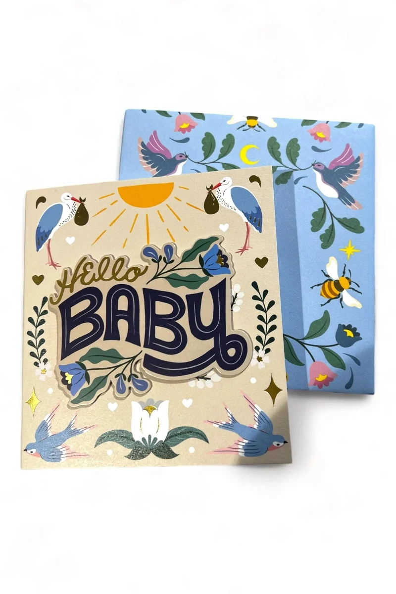 baby greeting card hello little one