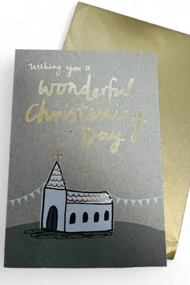 beautiful christening day greeting card