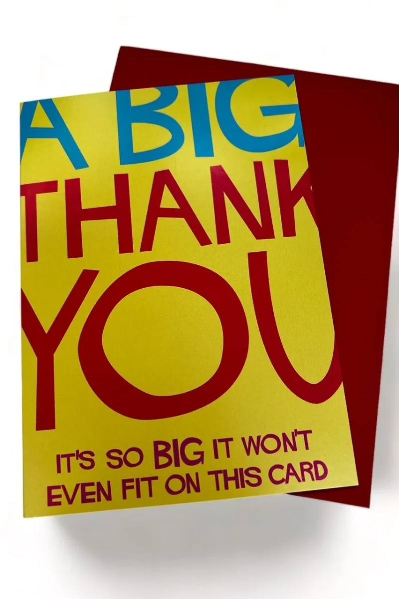 big thank you card express gratitude