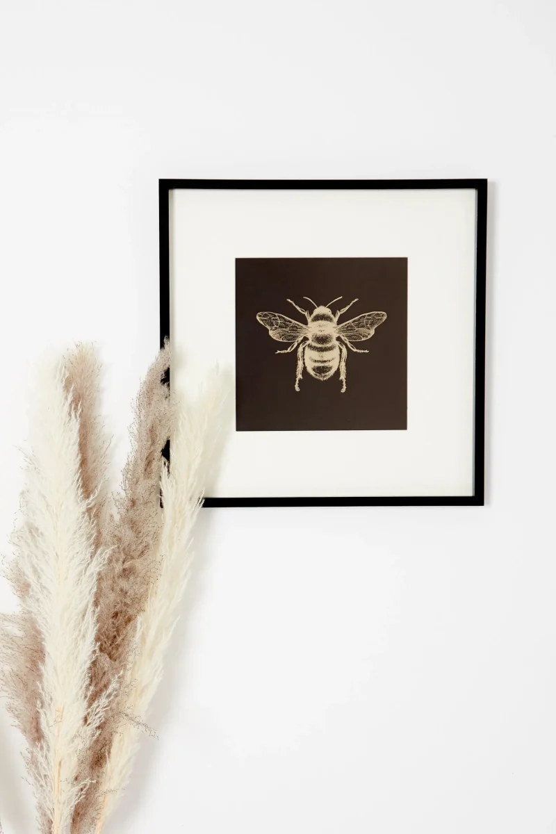 black bee framed wall art scaled