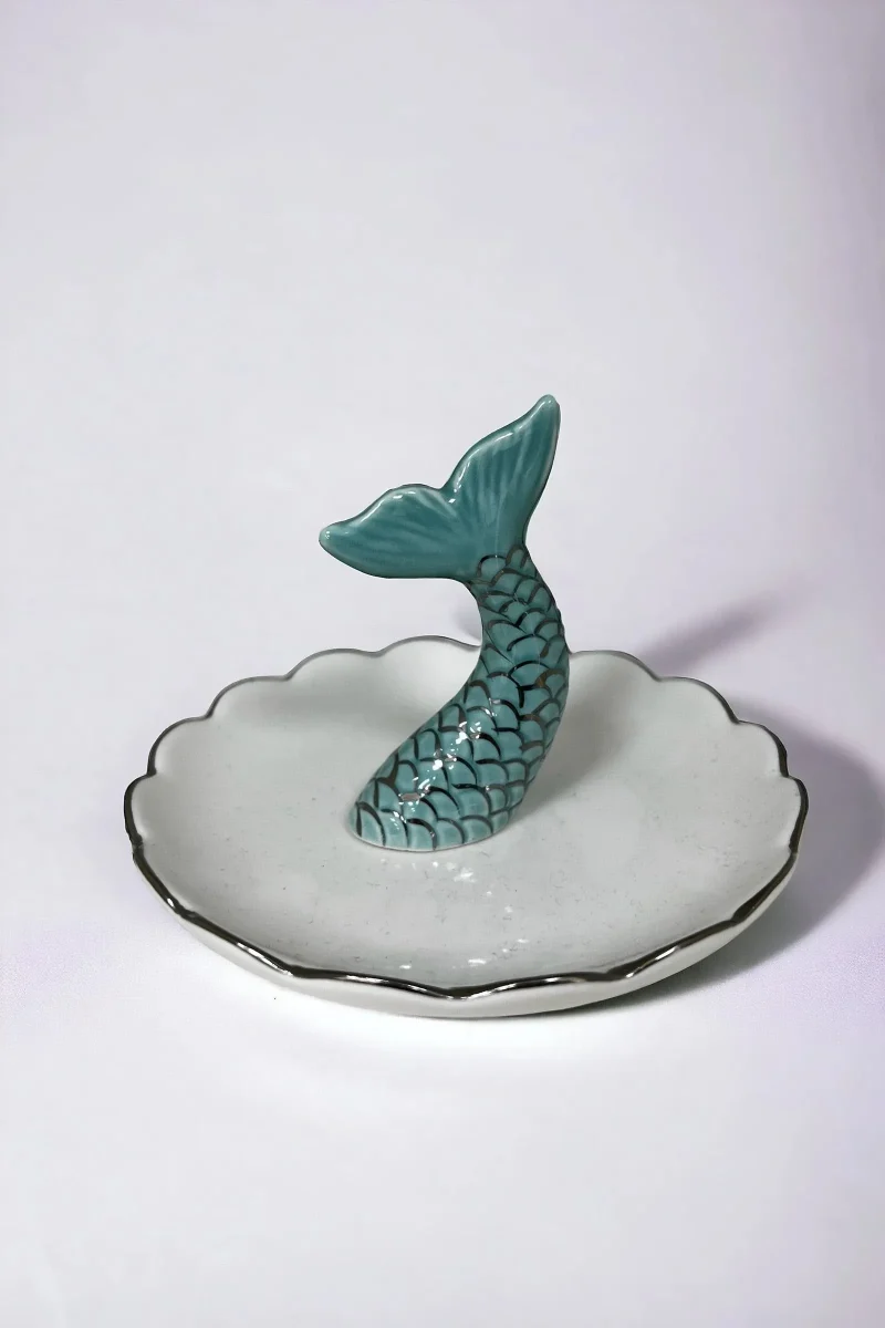 blue mermaid tail jewelry organizer