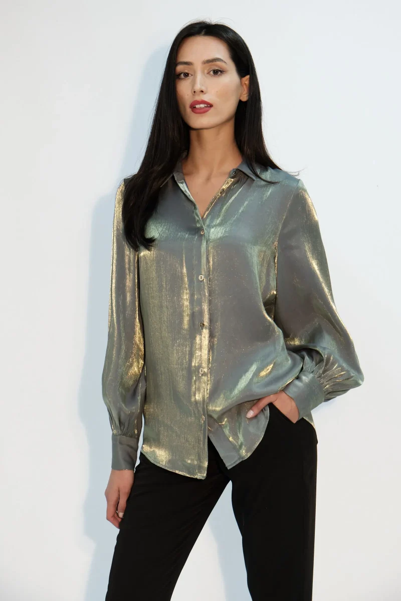 byron iridescent shimmer shirt