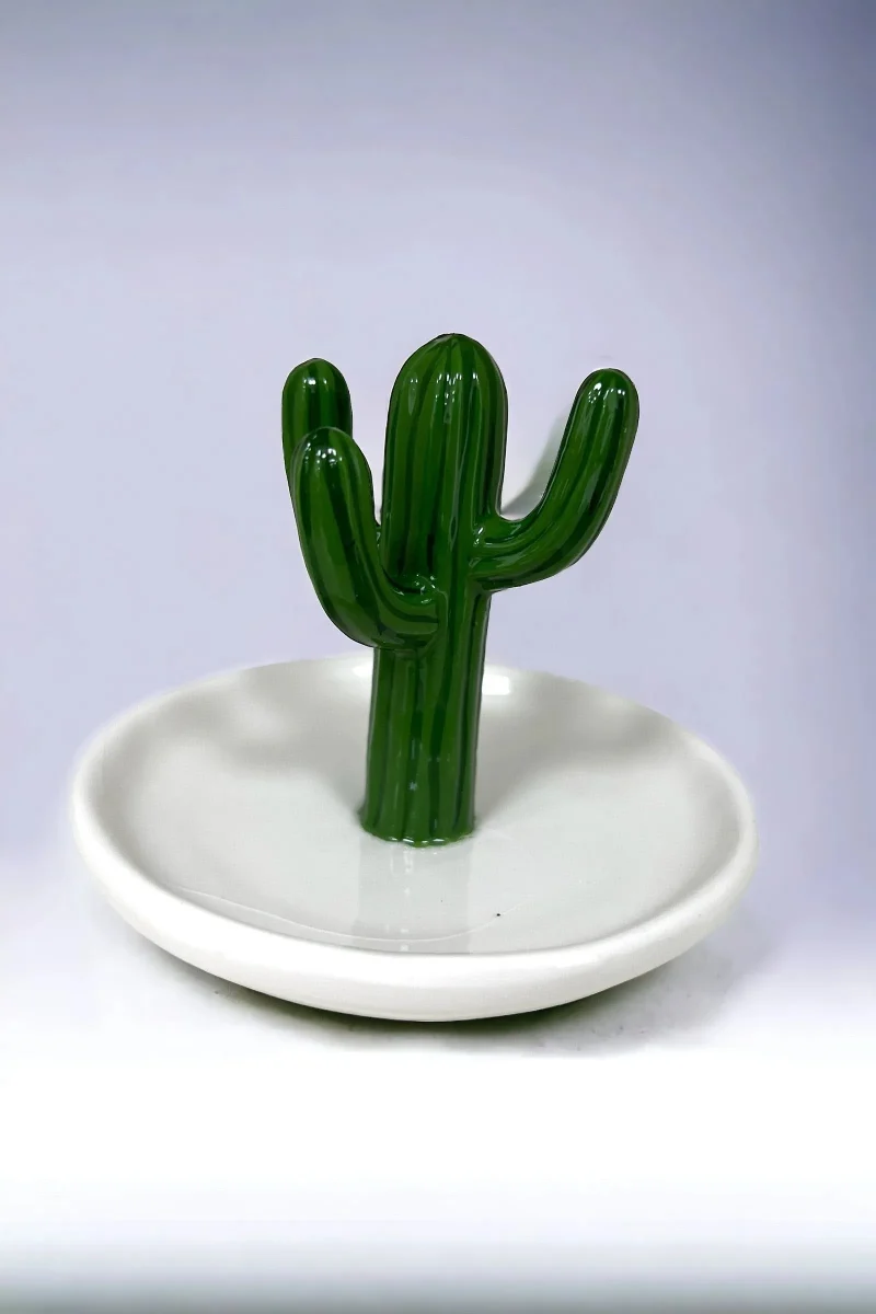 cactus shaped ceramic ring stand