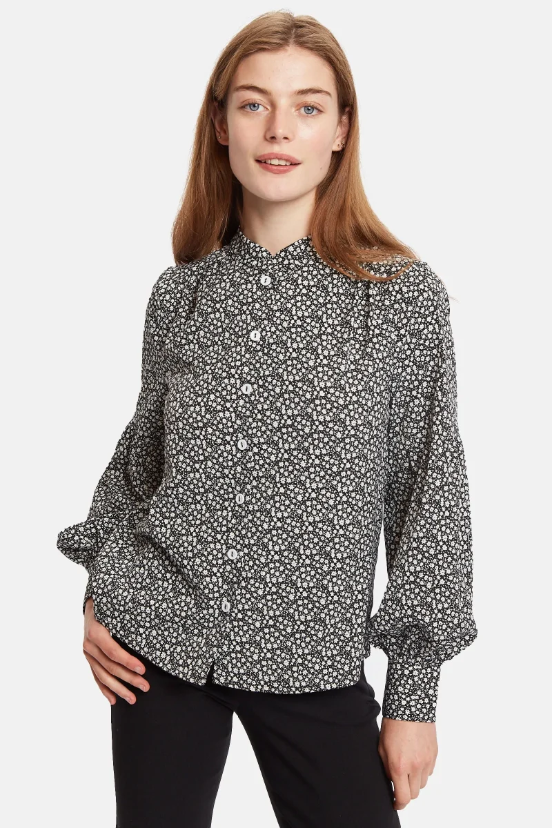 candy bud print long sleeve blouse by louche clancy