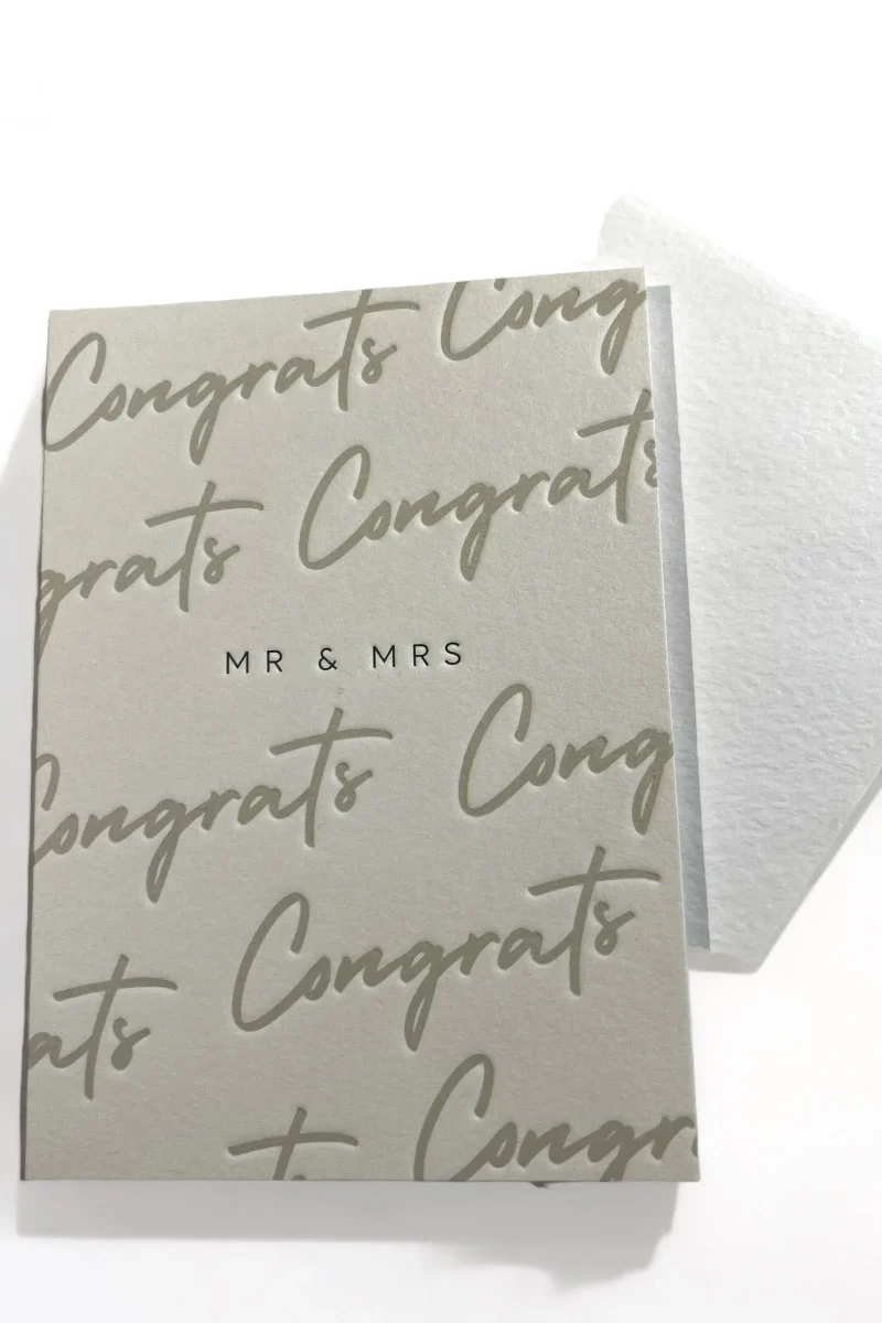 congrats mr mrs card elegant wedding greeting