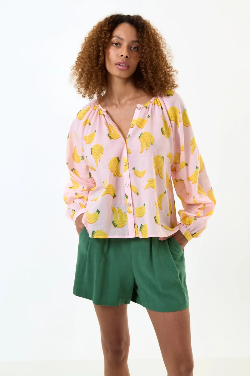 dita banana split print blouse for women