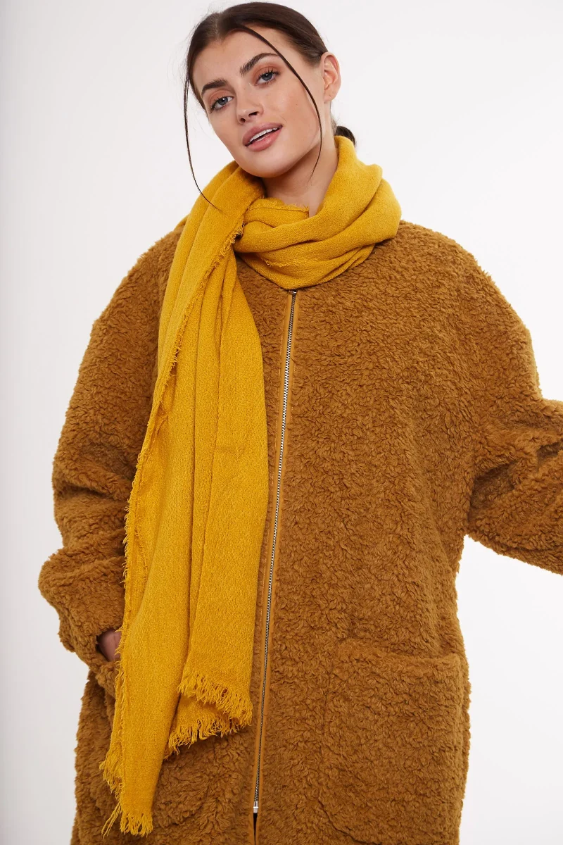 edie mustard lightweight scarf