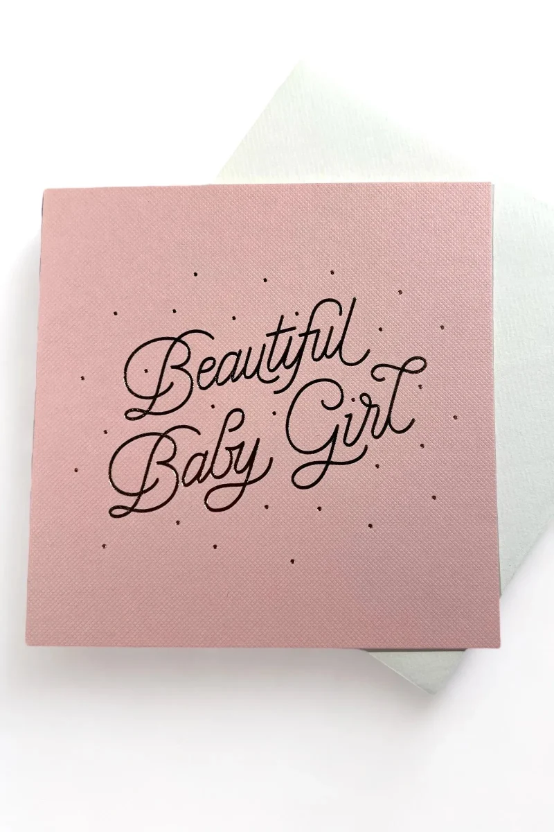 elegant baby girl card