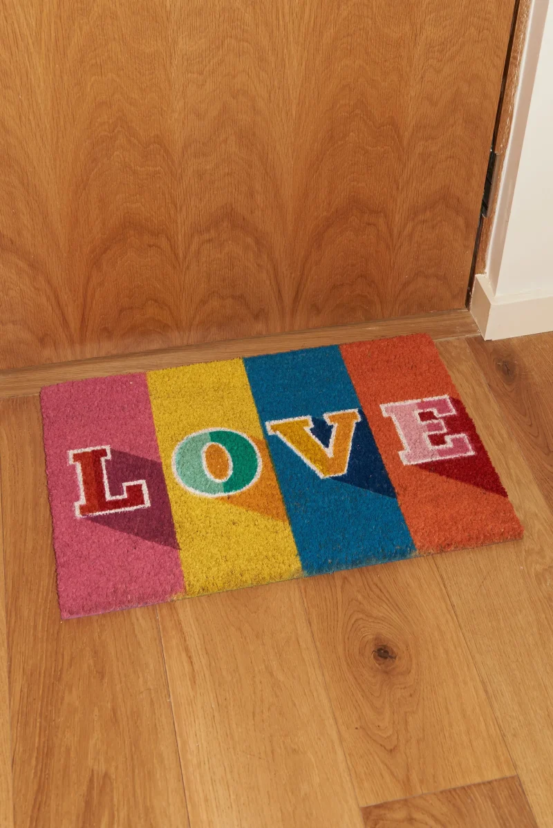 elegant love welcome mat for home scaled