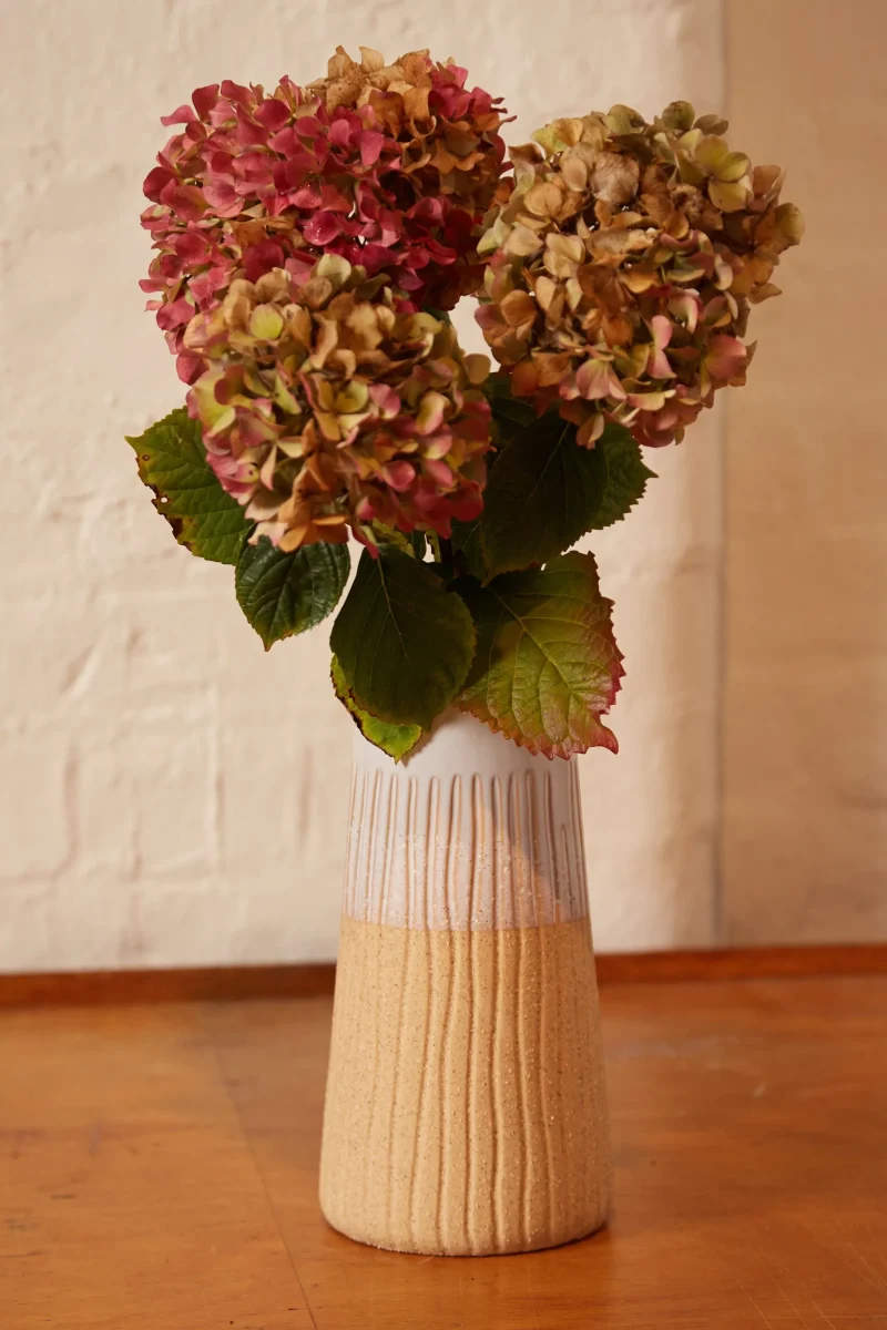 elegant white terracotta etched vase scaled