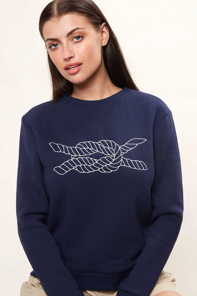 embroidered knot sweatshirt