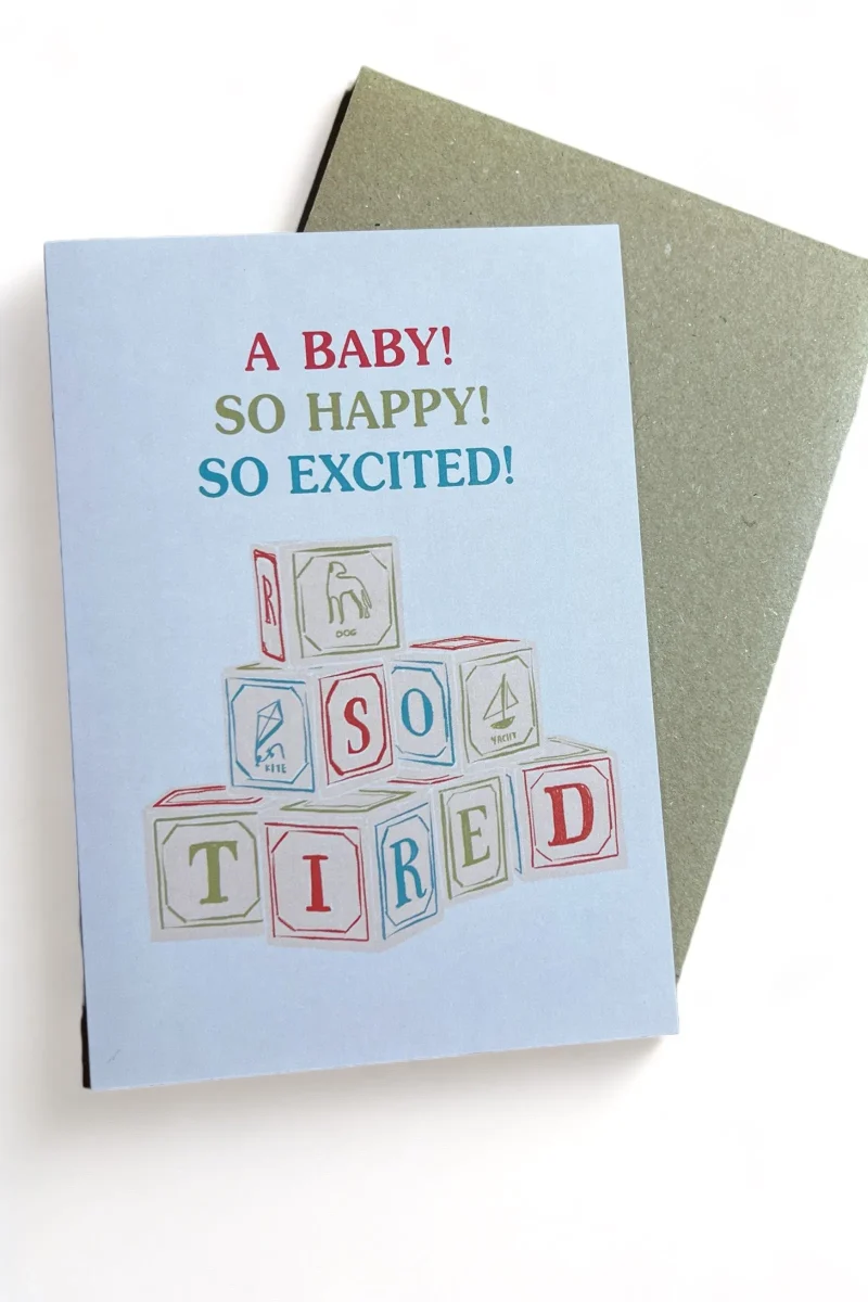 excited baby greeting card