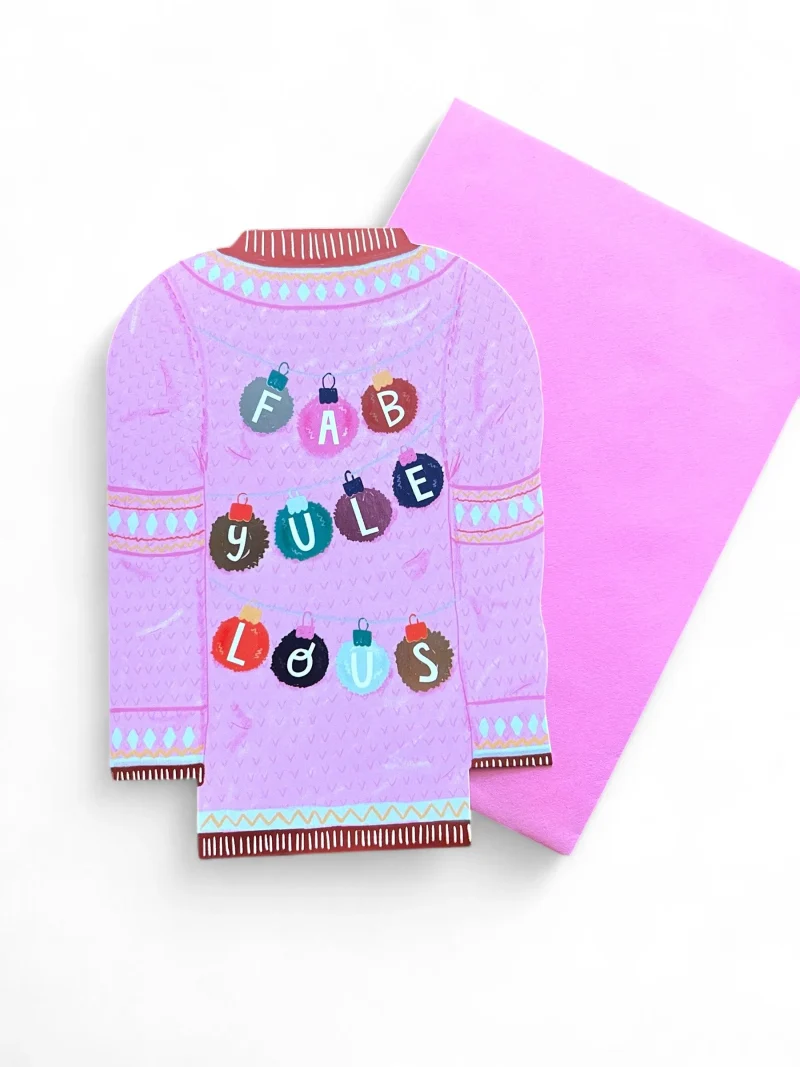 festive christmas jumper greeting card