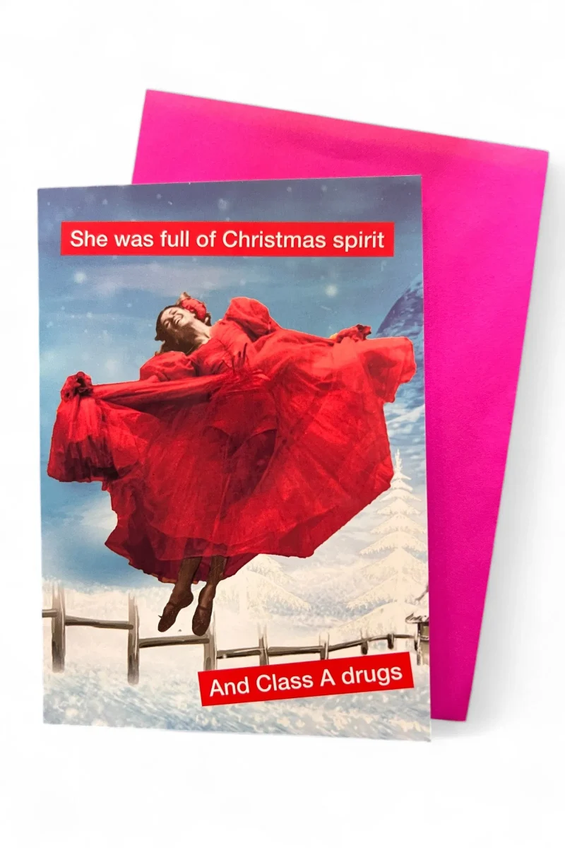 festive christmas spirit greeting card