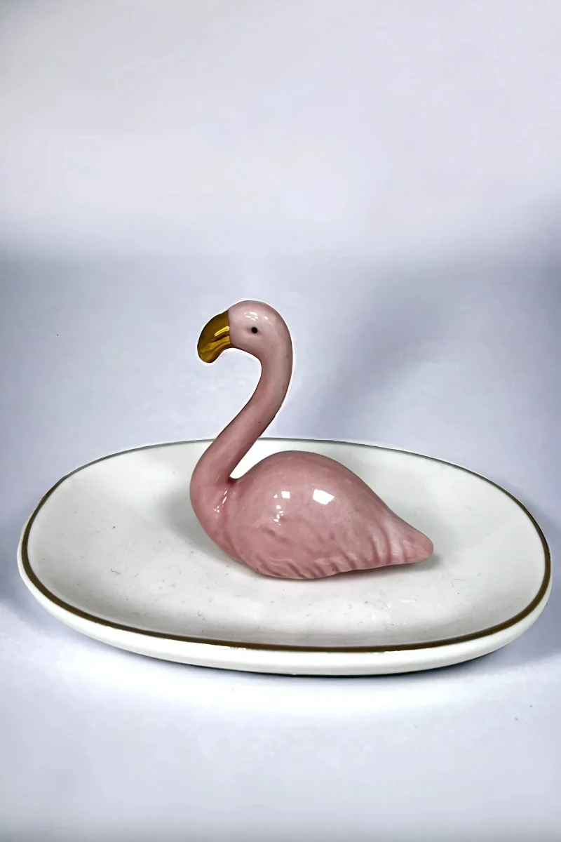 flamingo jewelry holder perfect sitting display piece