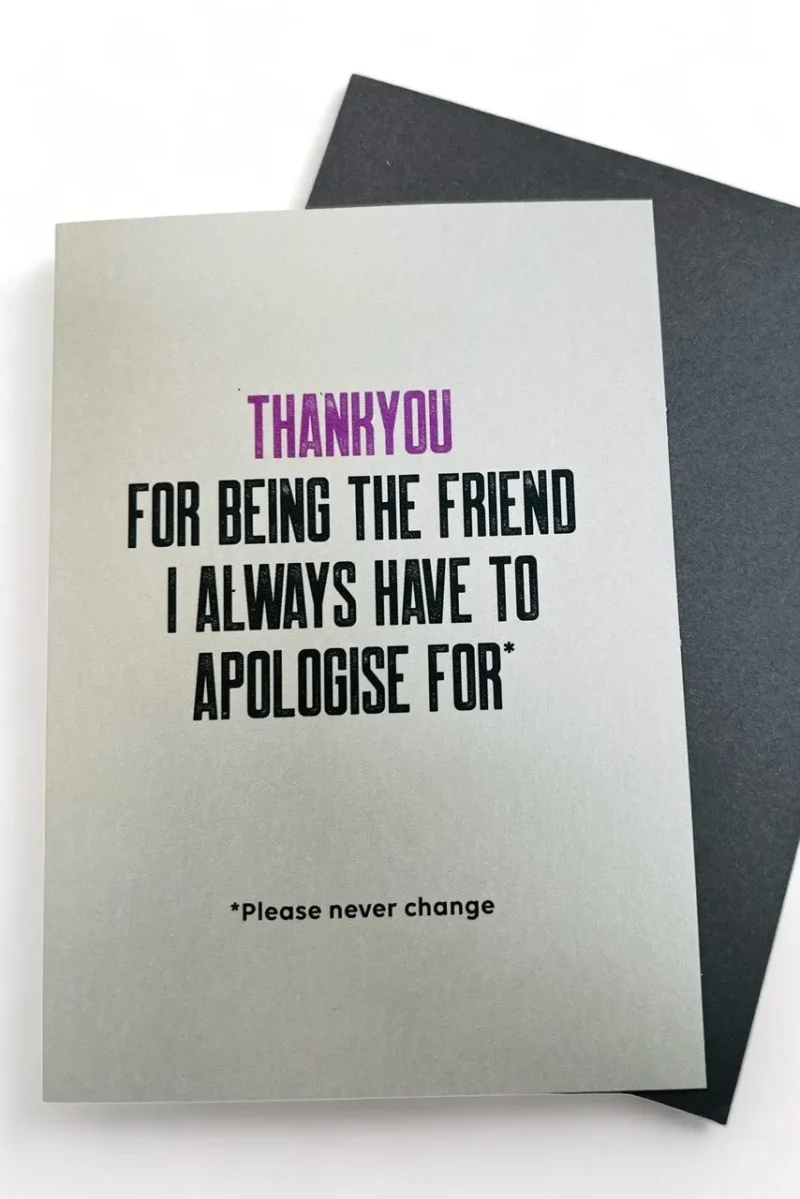 friend appreciation thank you card