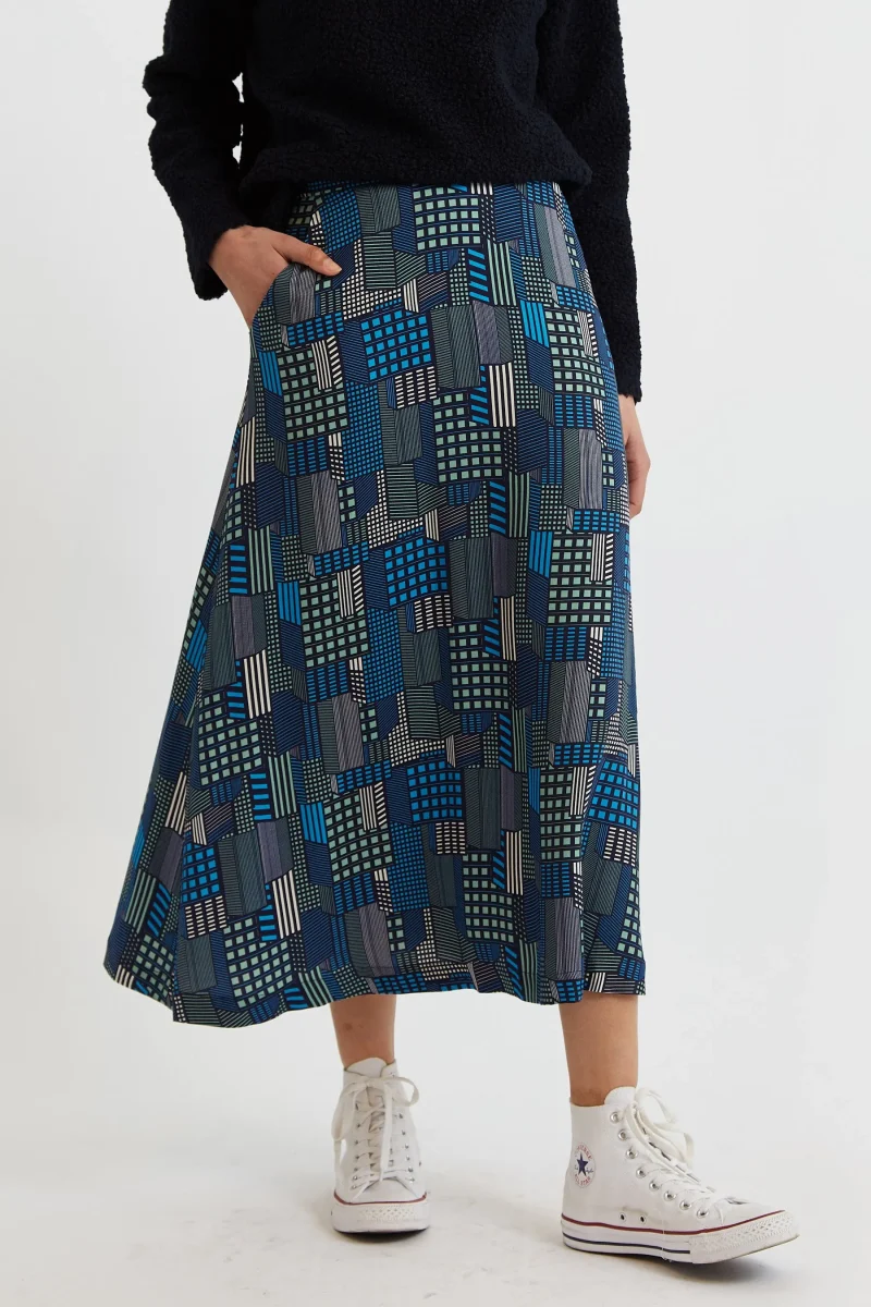 geo city print midaxi skirt by gilford scaled