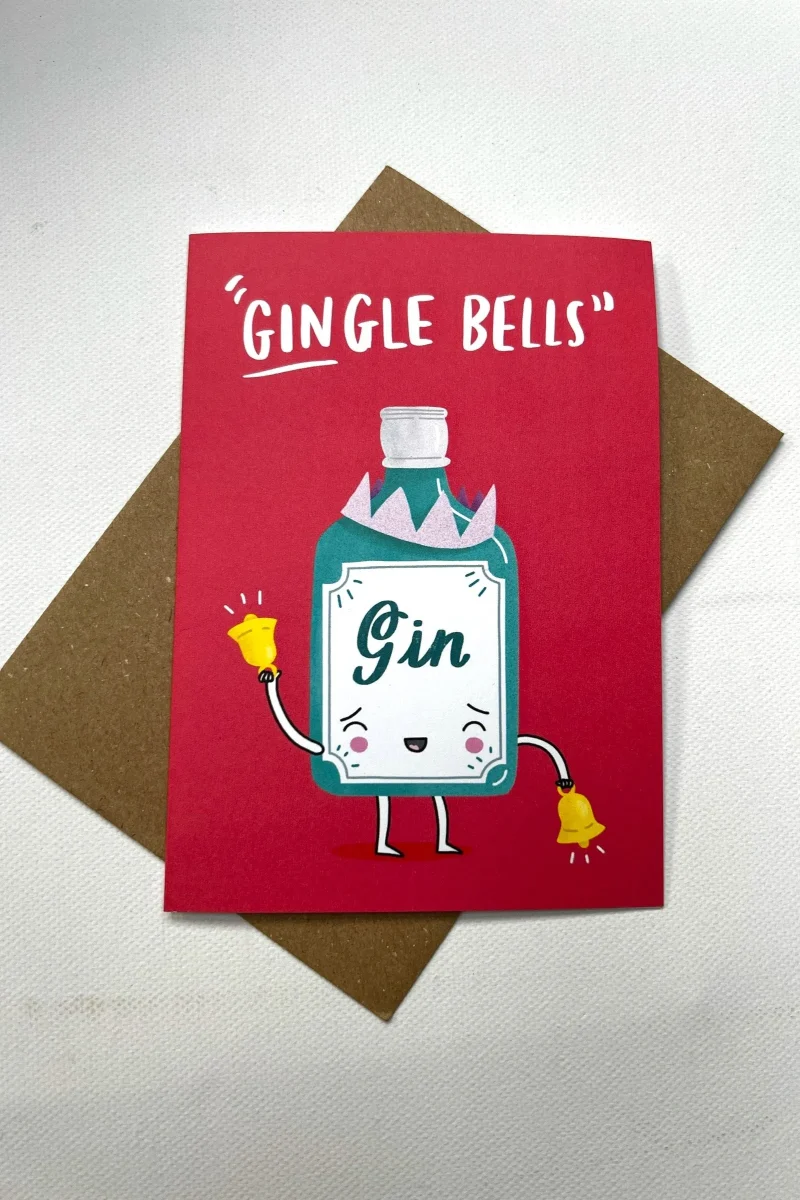 gingle bells holiday greeting card