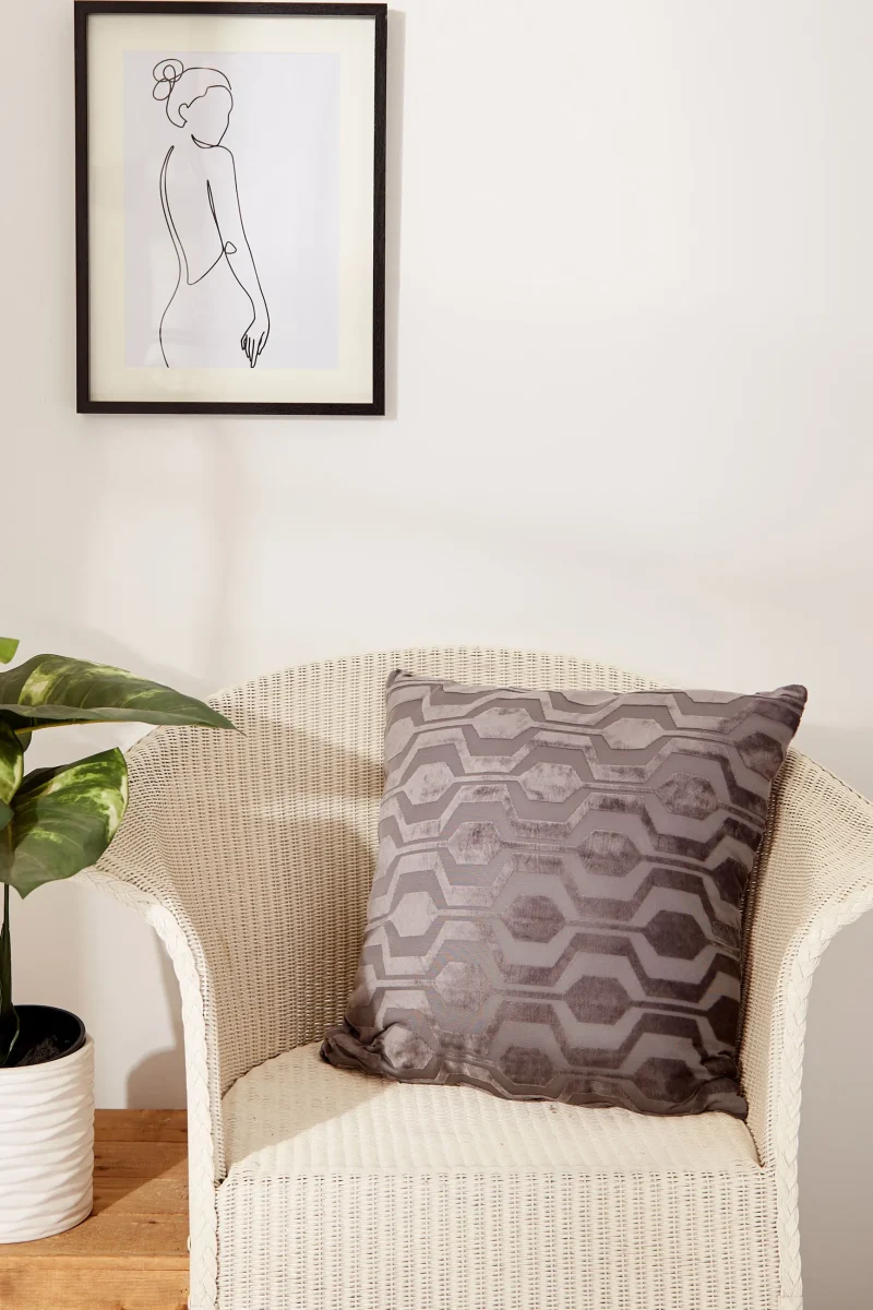 grey velvet geometric cushion scaled