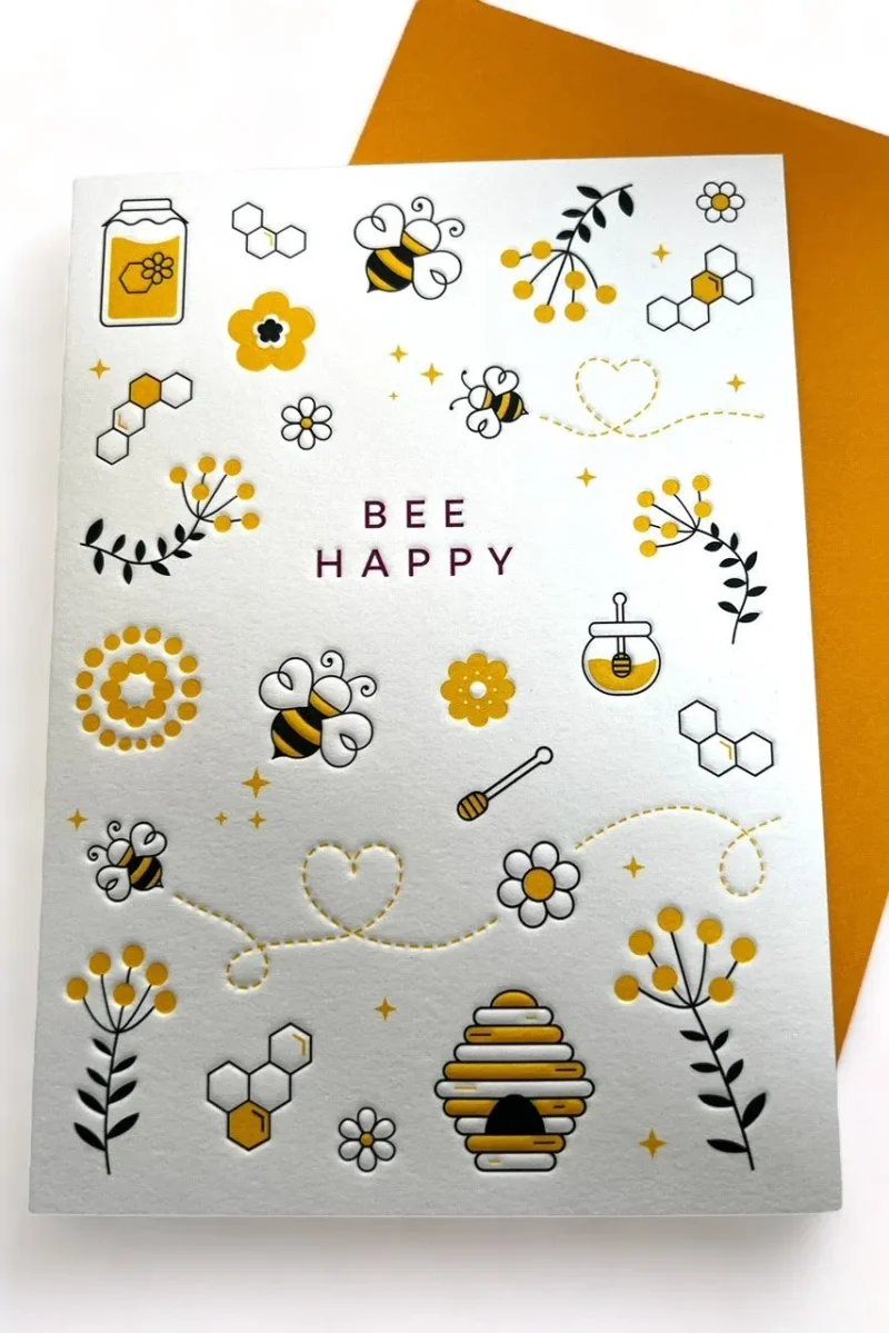 happy bee card for joyful moments