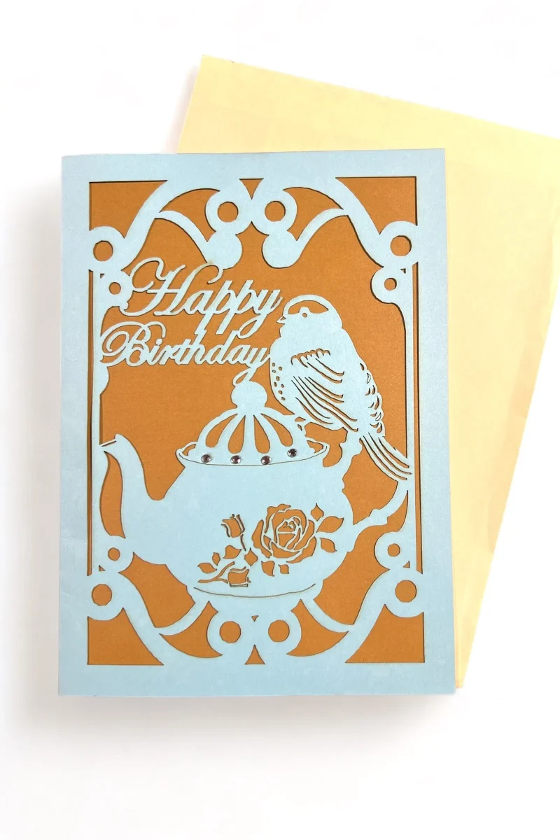 happy birthday afternoon tea greeting card