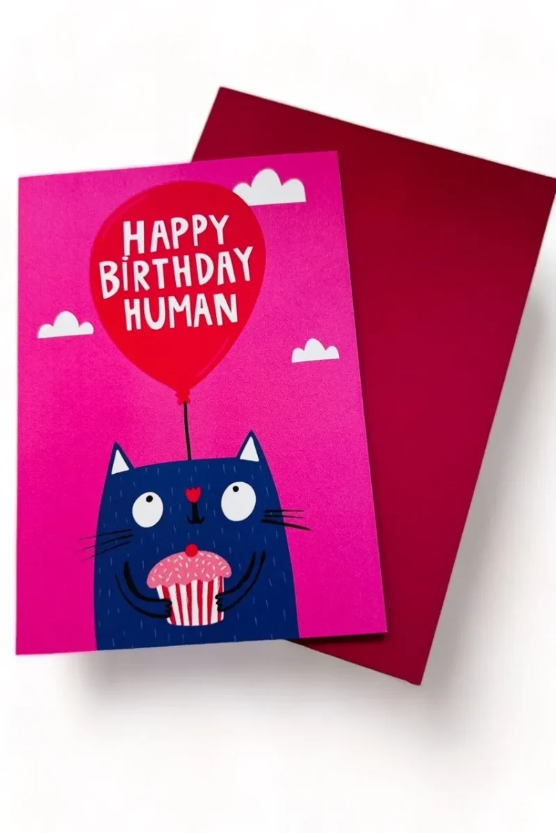 happy birthday human greeting card