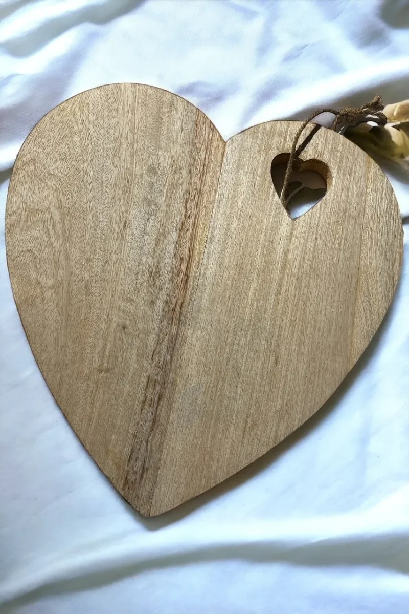 heart shaped wooden cutting board large