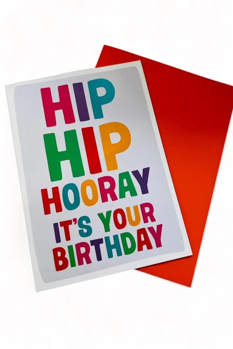 hip hip hooray birthday card