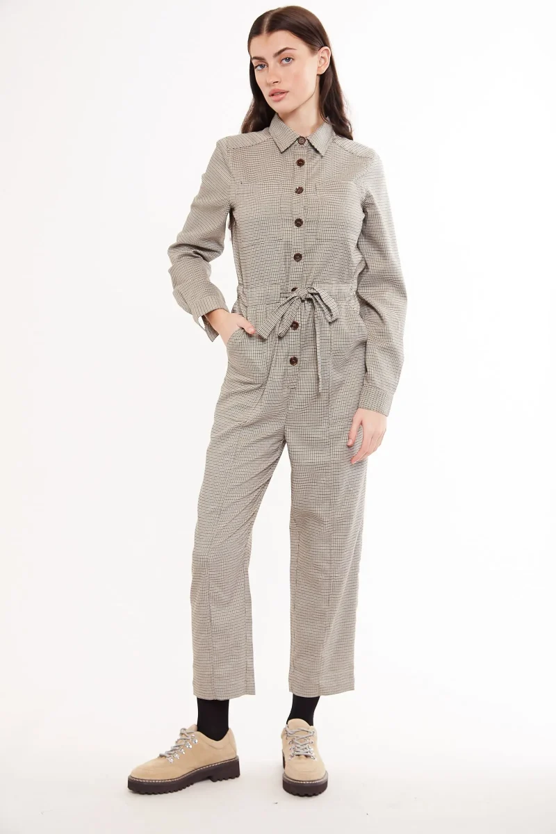 jamel gentleman check jumpsuit stylish louche design