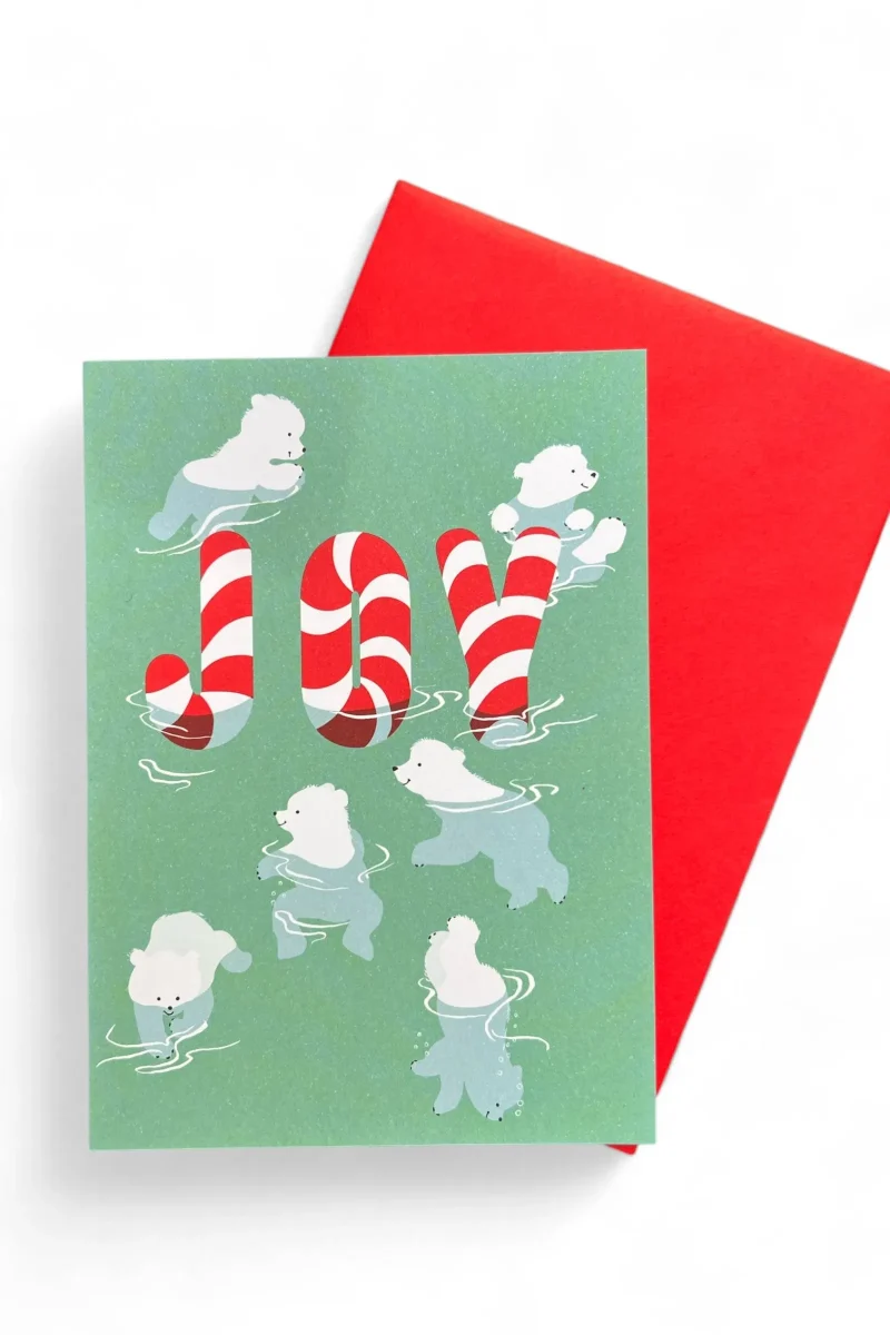 joyful candy cane christmas cards