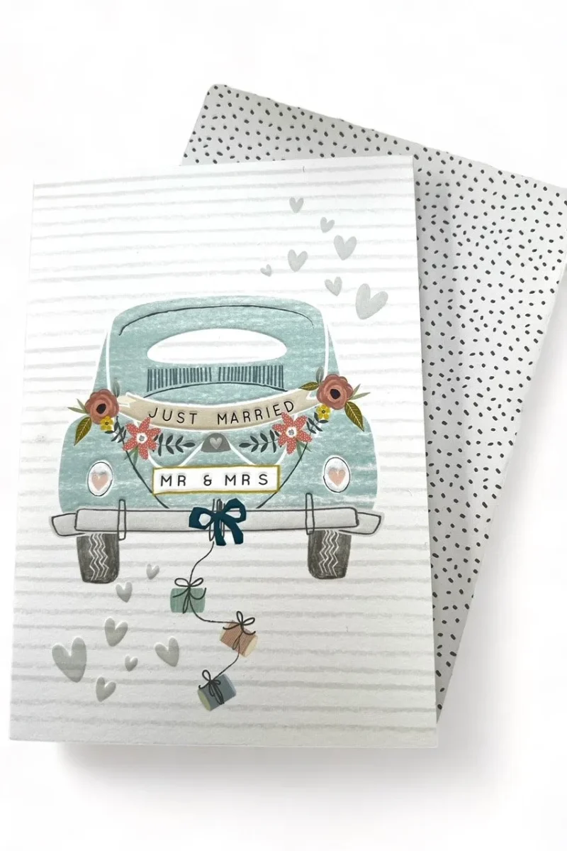 just married mr mrs greeting card