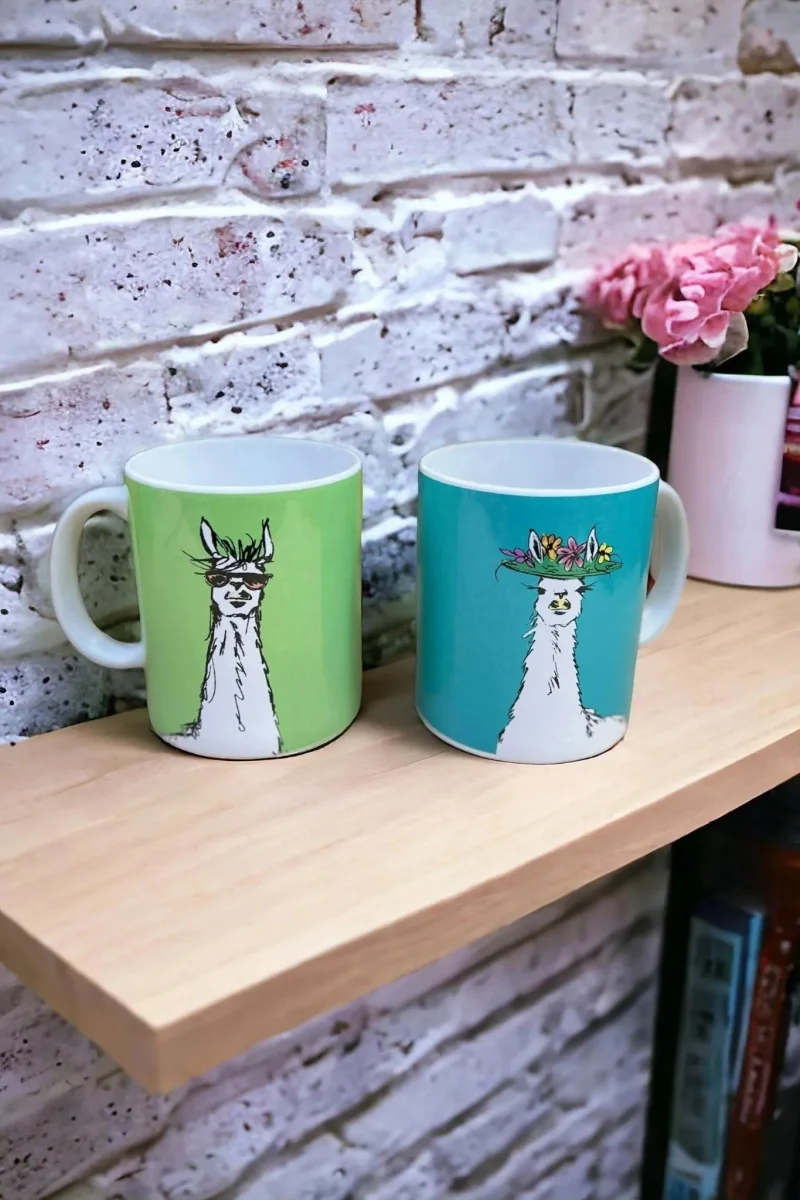 llama lover mug set perfect pair