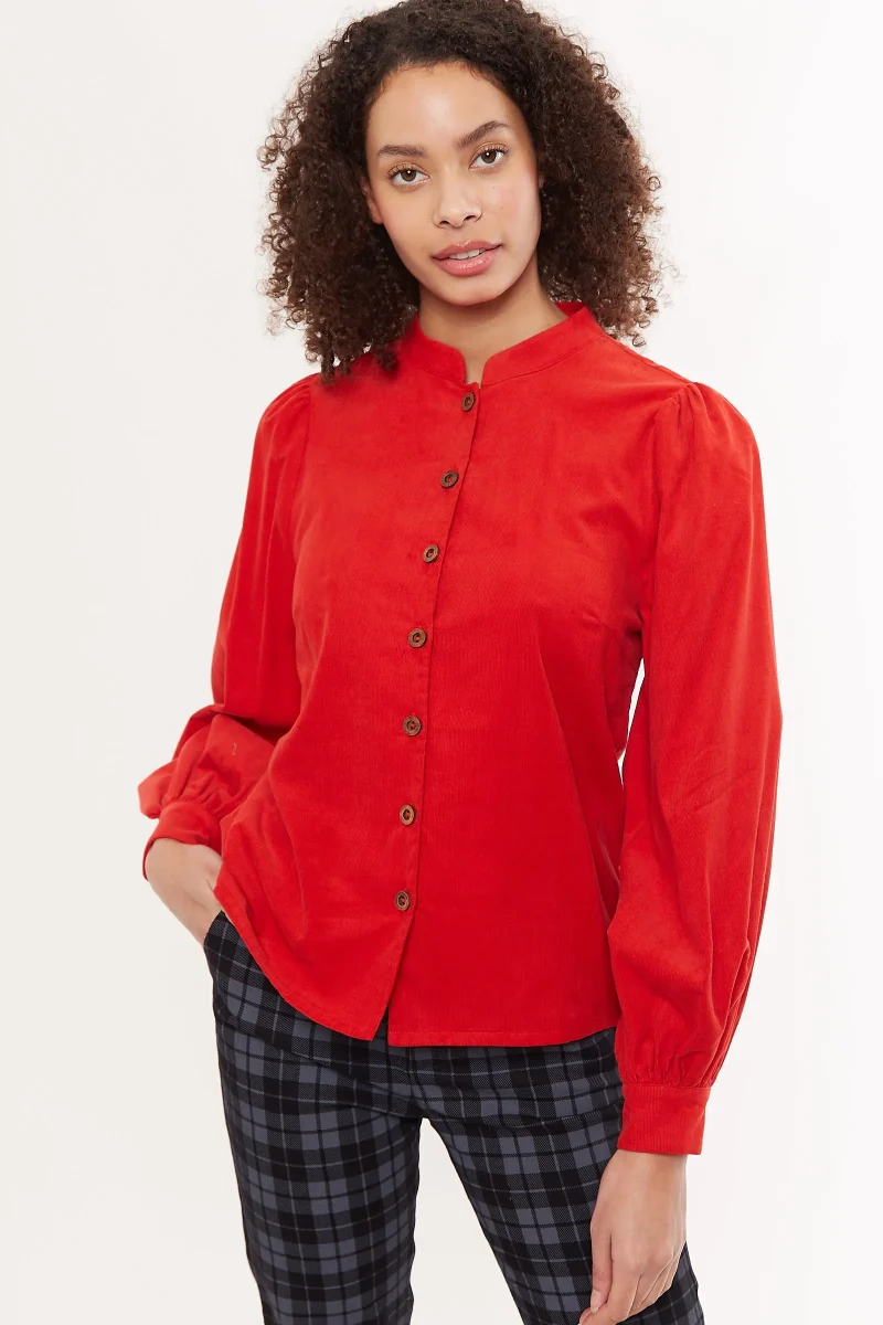 long sleeve red baby blouse louche aviv