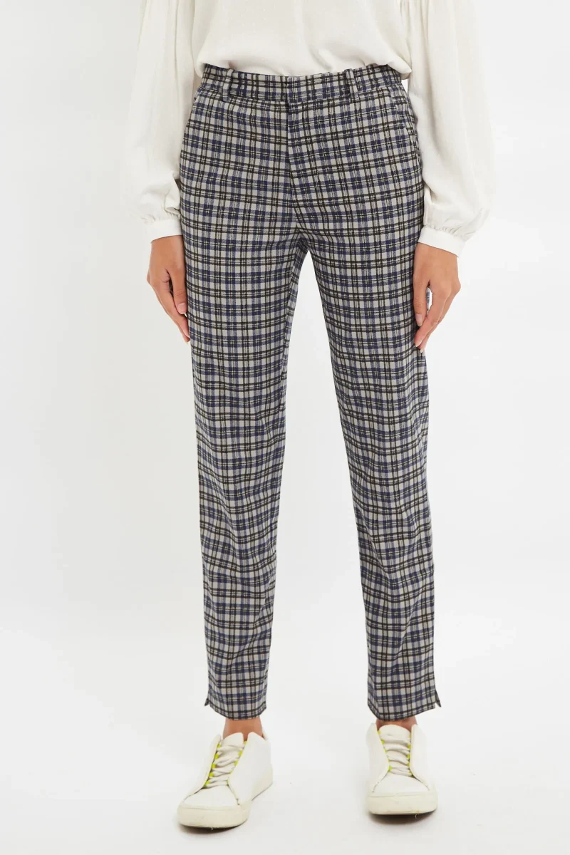 louche joele golf check slim fit ankle pants