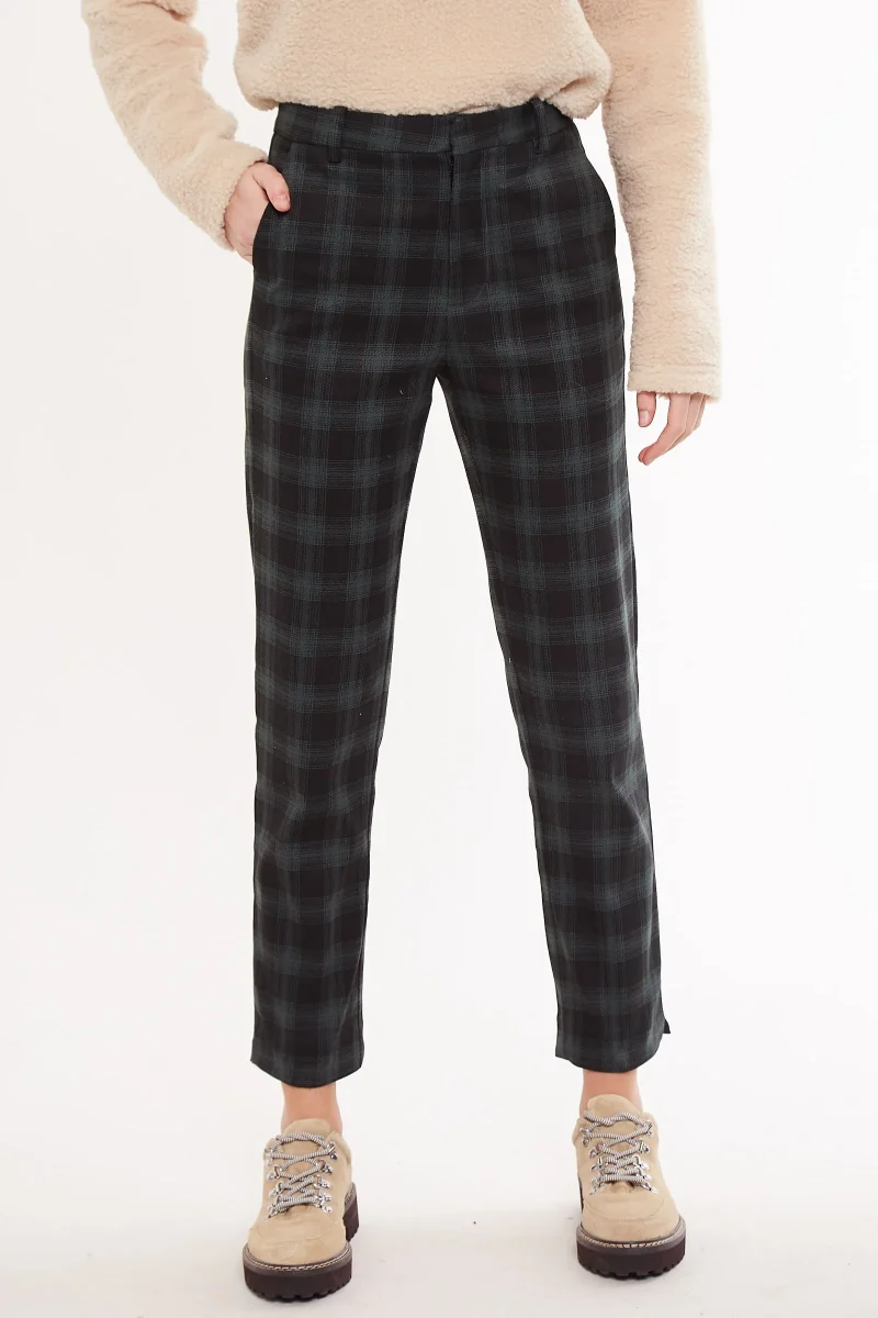 louche joele slim fit ankle length garden check pants