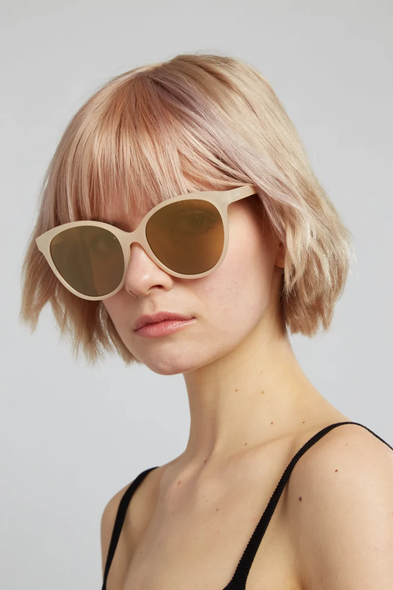 luxe lilly round oversized nude sunglasses scaled