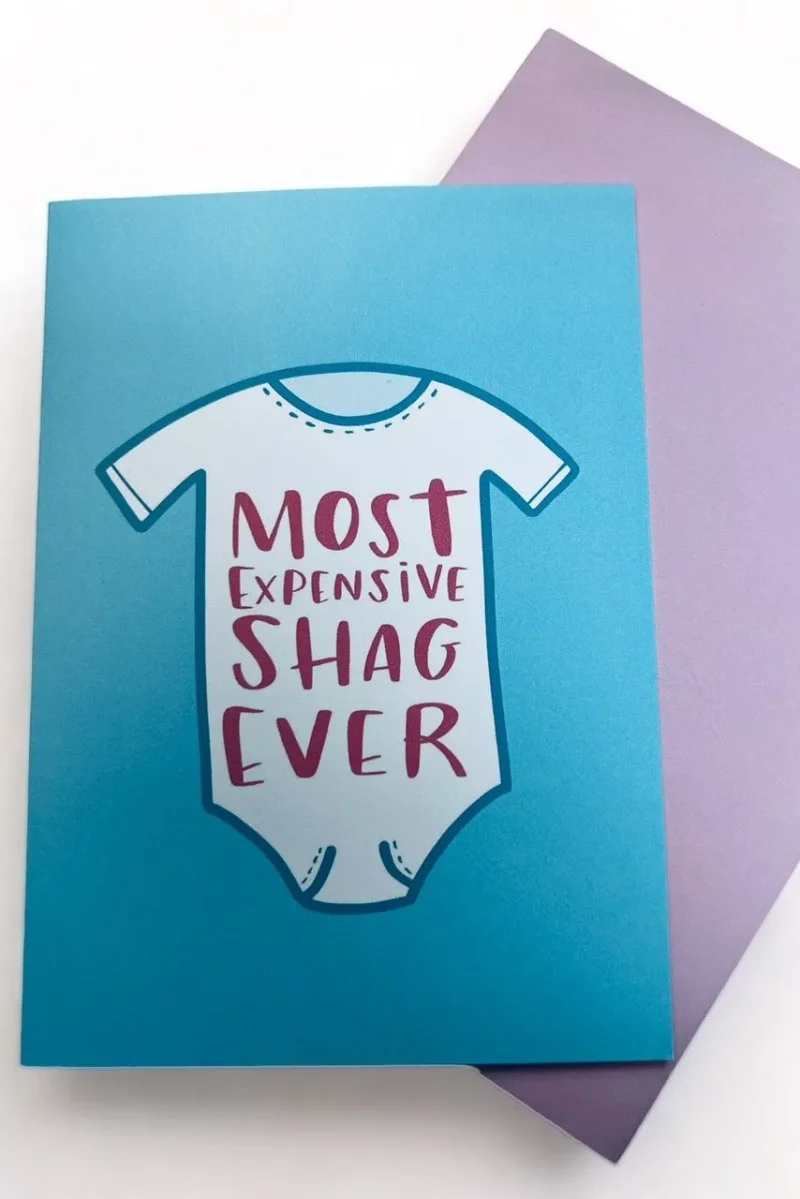 luxury new baby greeting card