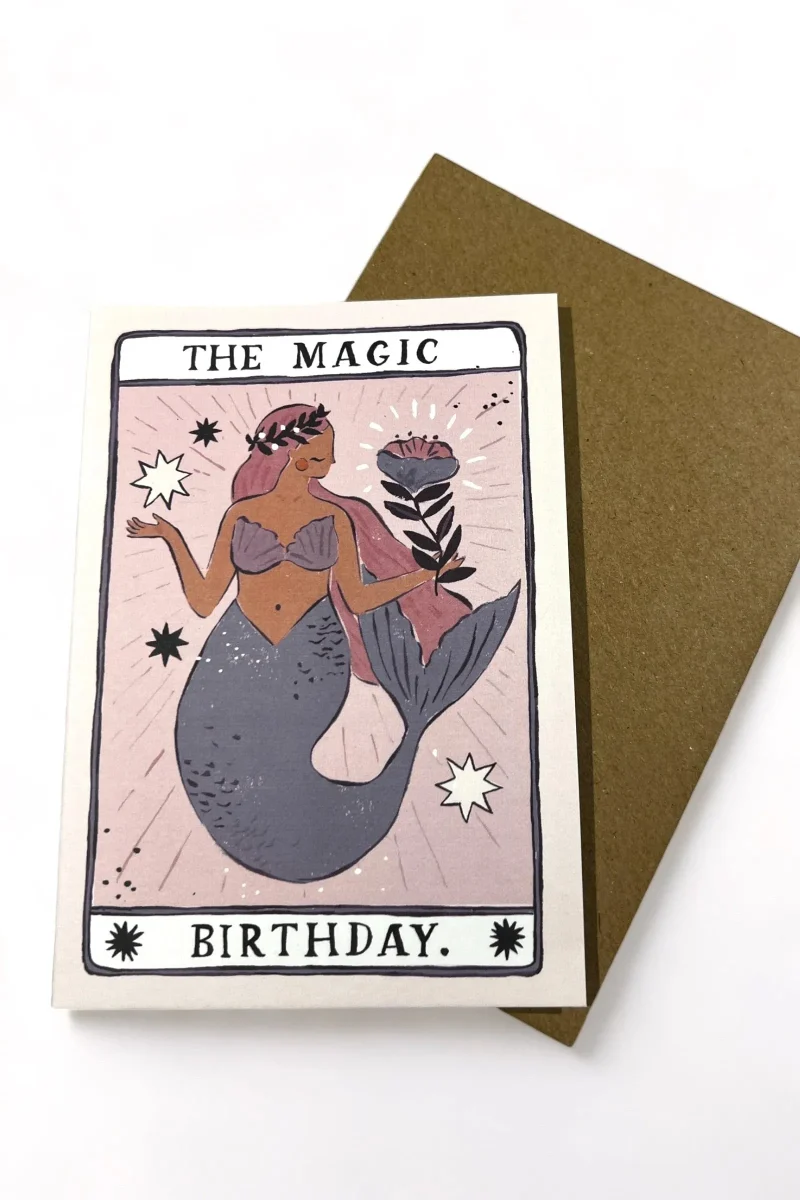 magic mermaid birthday card