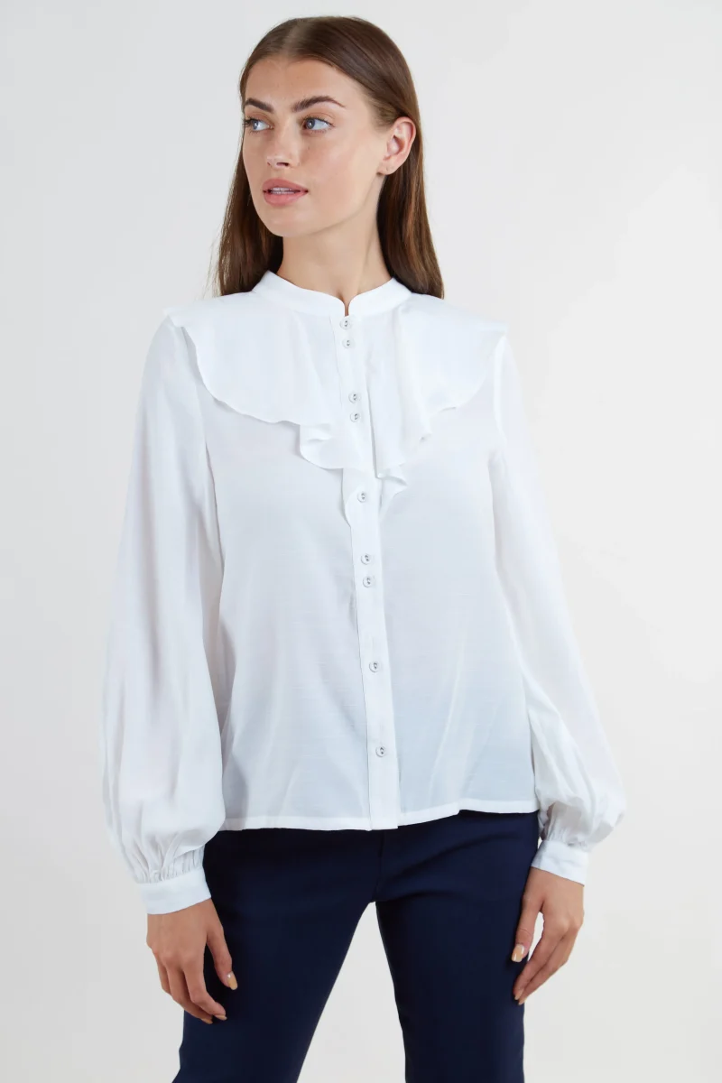 massimo white louche blouse stylish chic scaled