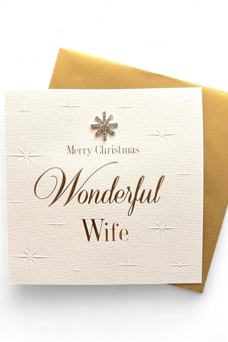 merry christmas to my wonderful wife card