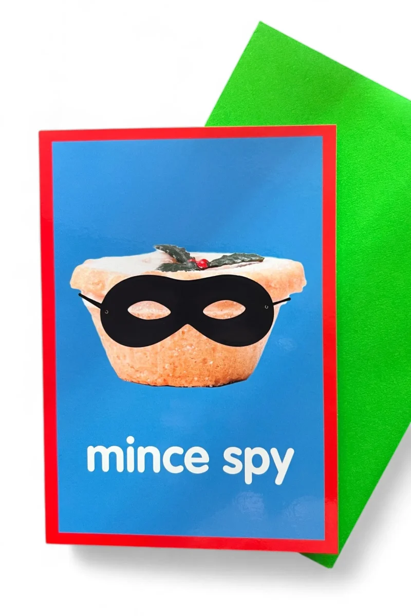 mince spy holiday greeting card