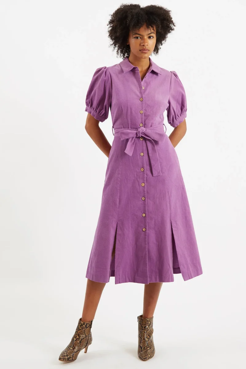 mollie lilac baby cord midi dress scaled