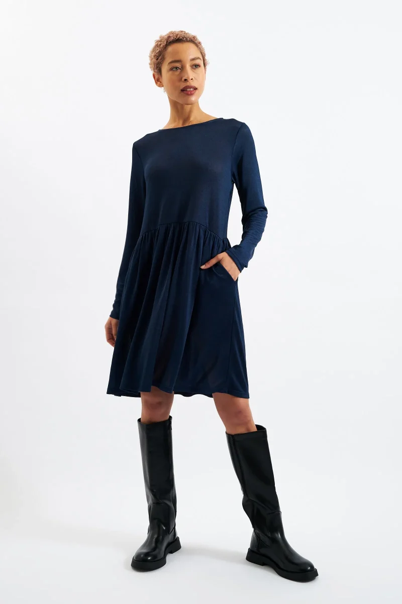 navy marylene marl mini dress chic throw on style