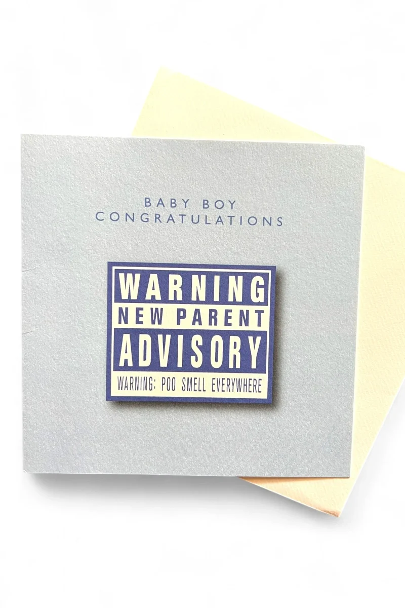 new baby boy announcement card