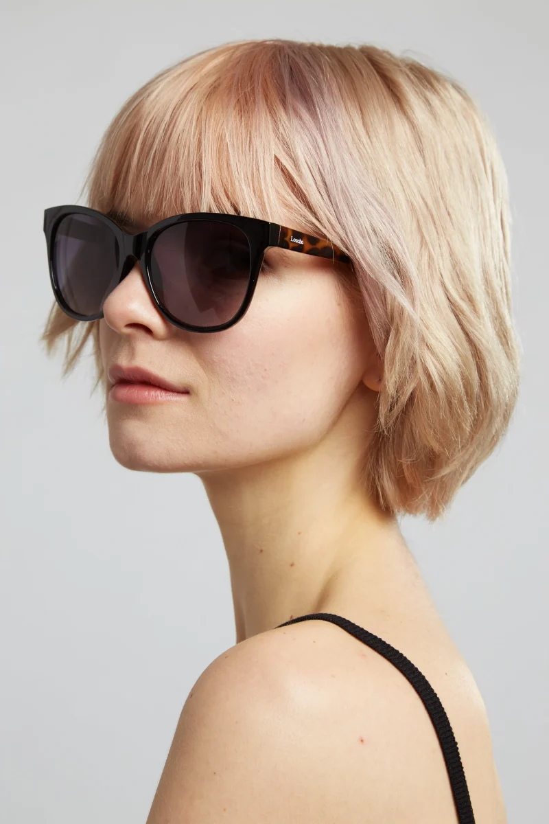 nikki black sunglasses louche scaled