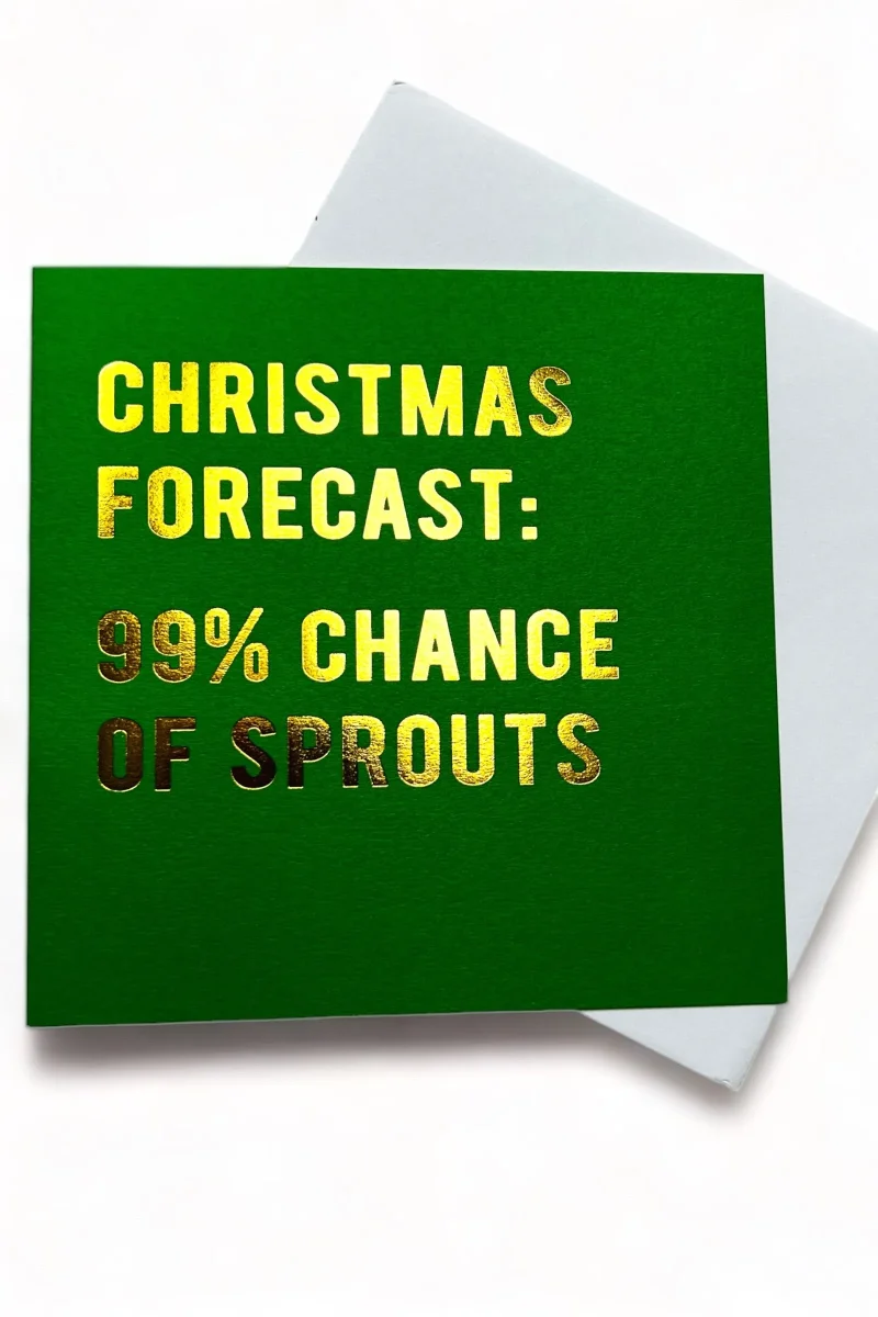 personalized christmas forecast card