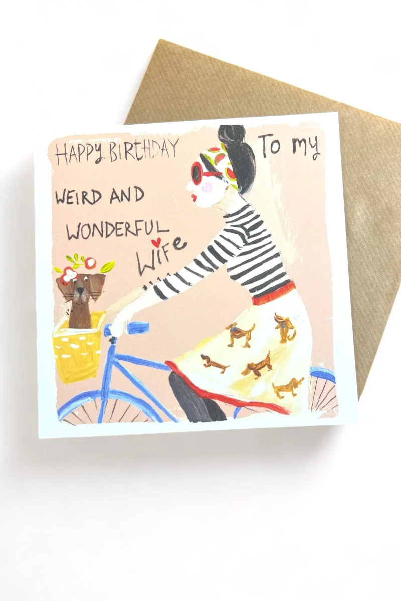 personalized happy birthday card for wife