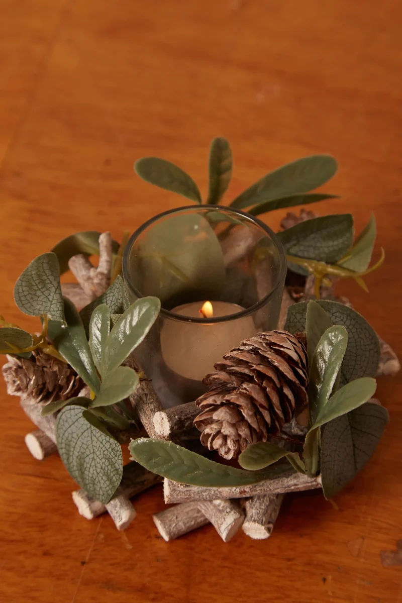 pinecone sage tea light holder scaled